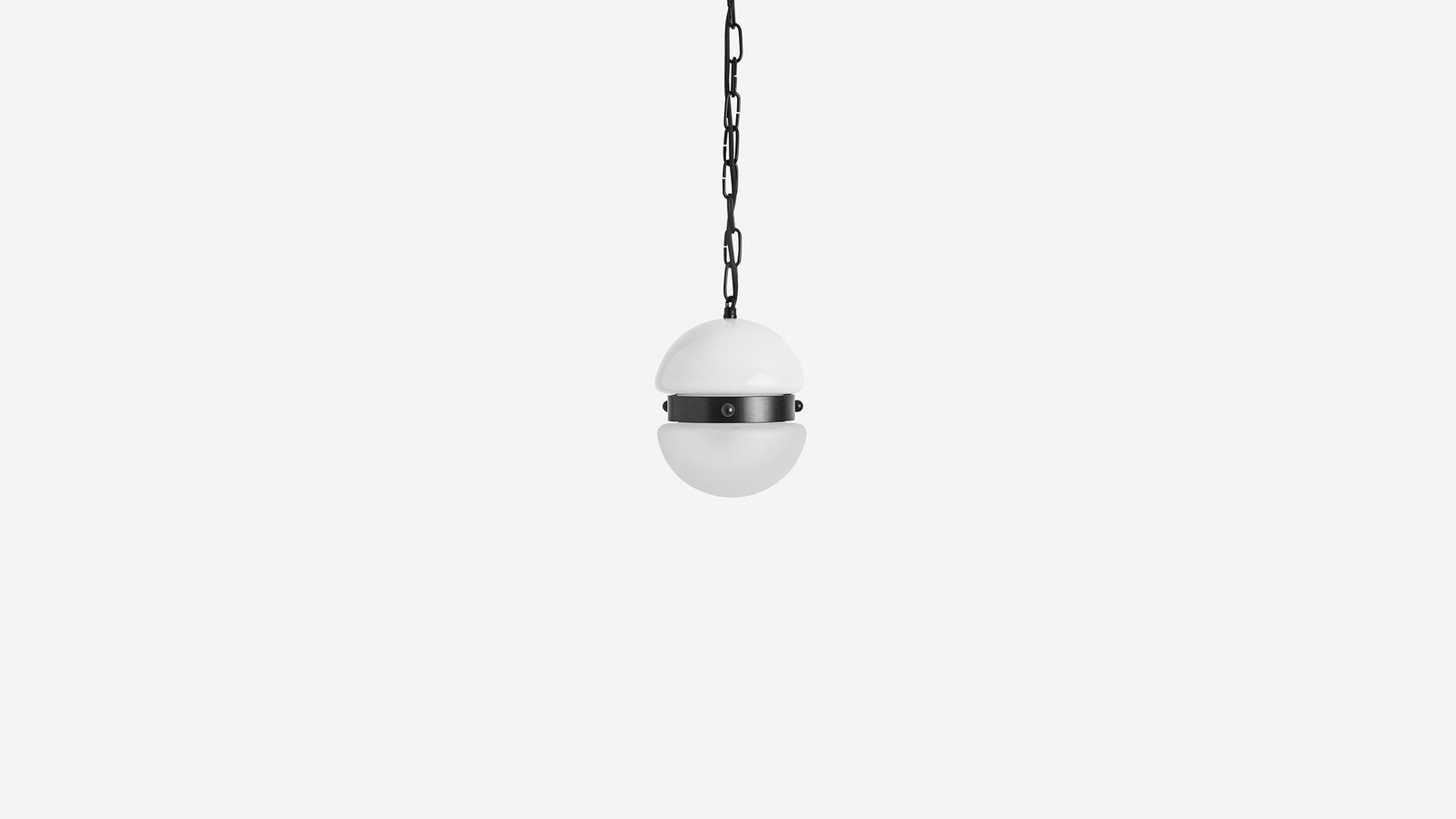 Workstead Buoy Hemisphere Pendant Small in Matte White Enamel