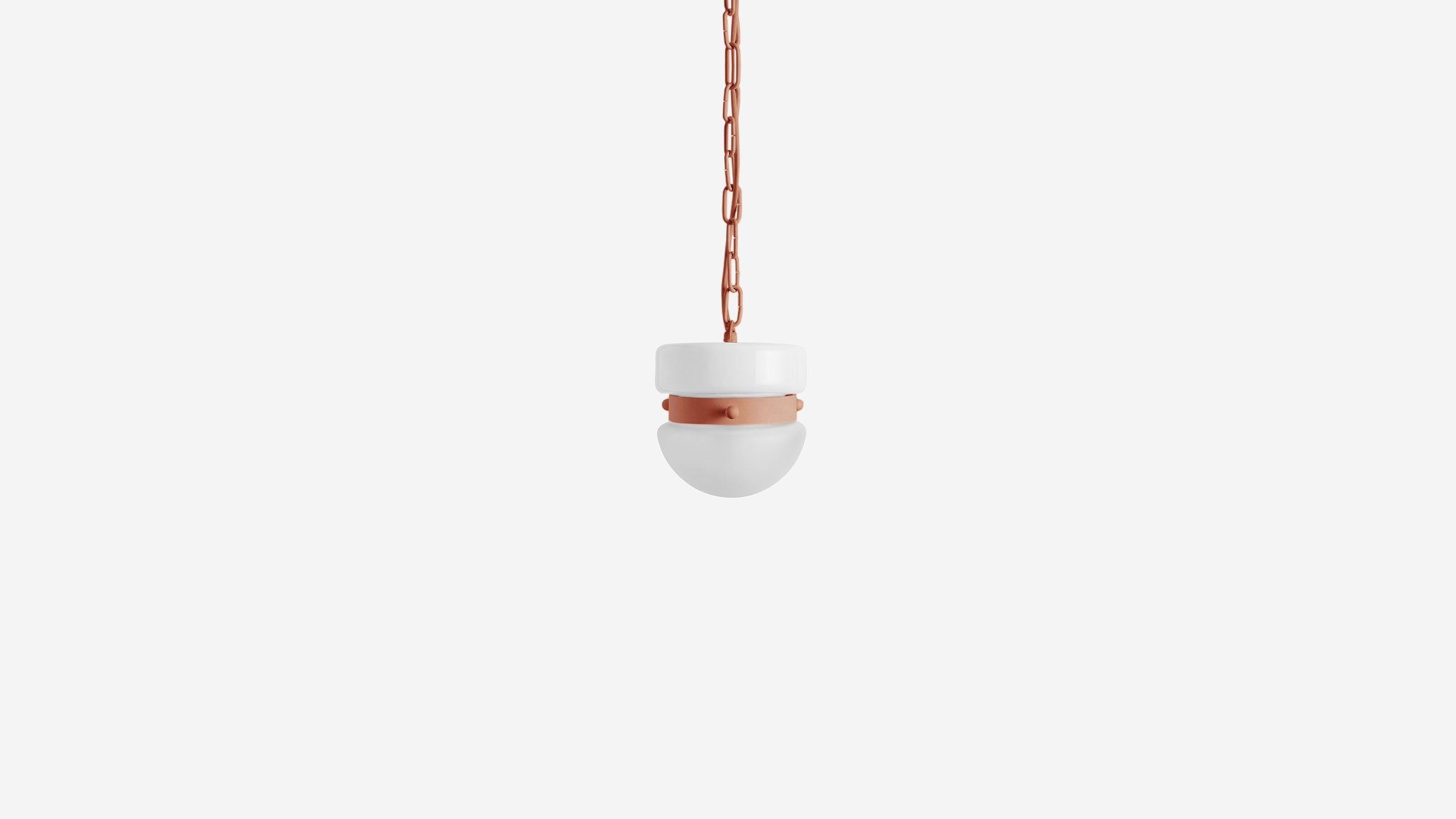Workstead Buoy Slab Hemisphere Pendant Small in Clay