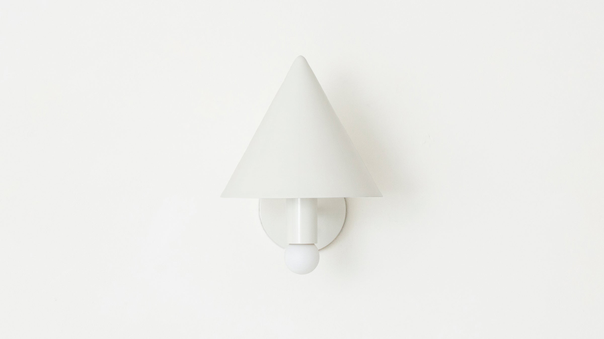 Workstead Canopy Sconce, conical shroud wall sconce