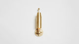 Workstead Chamber Sconce in Hewn Brass, shade closed