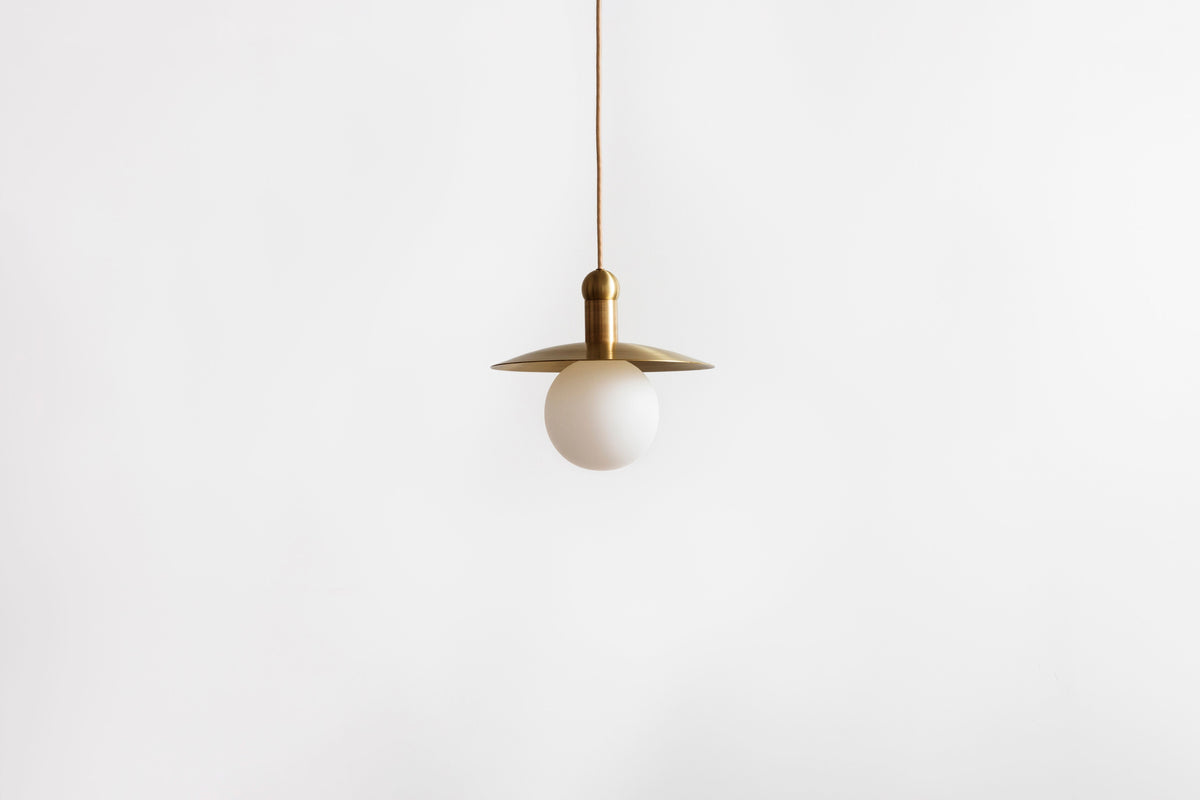 Workstead Helios Cord Pendant in Lost Brass