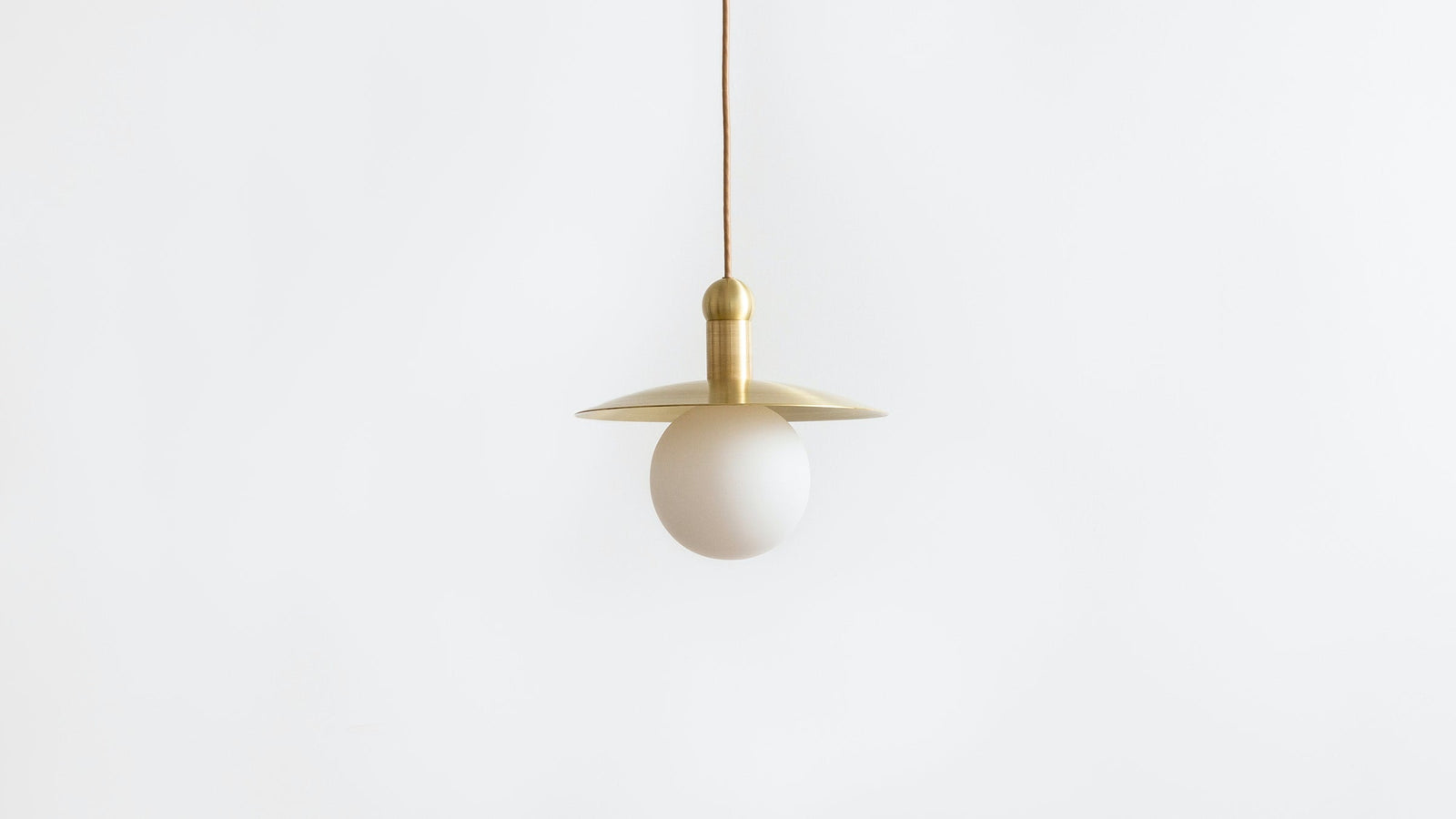 Workstead Helios Cord Pendant in Hewn Brass