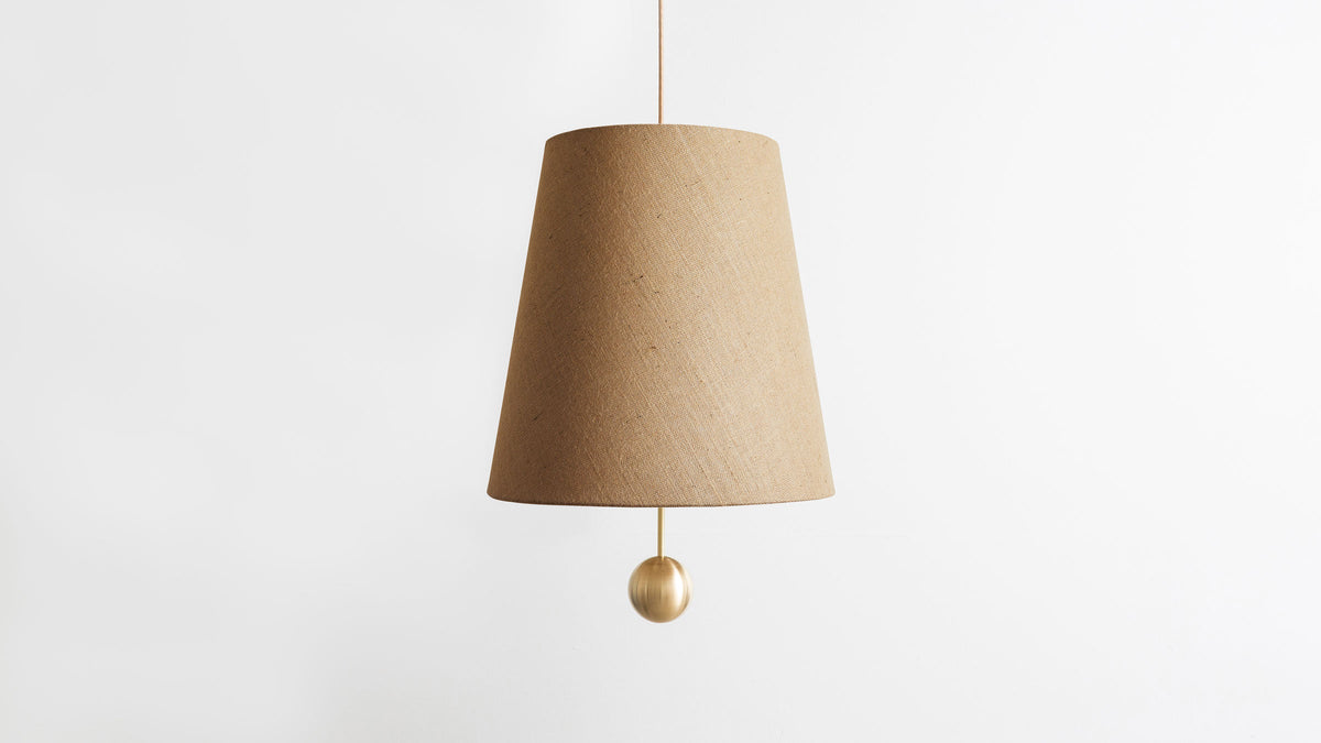 Workstead House Cord Pendant Large with Natural Burlap shade
