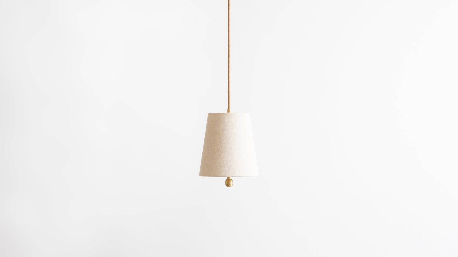Workstead House Cord Pendant Small in Hewn Brass
