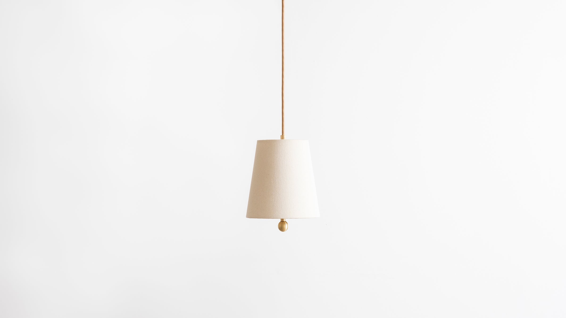 Workstead House Cord Pendant Small in Hewn Brass