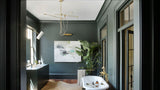 Workstead Industrial Chandelier in Hewn Brass