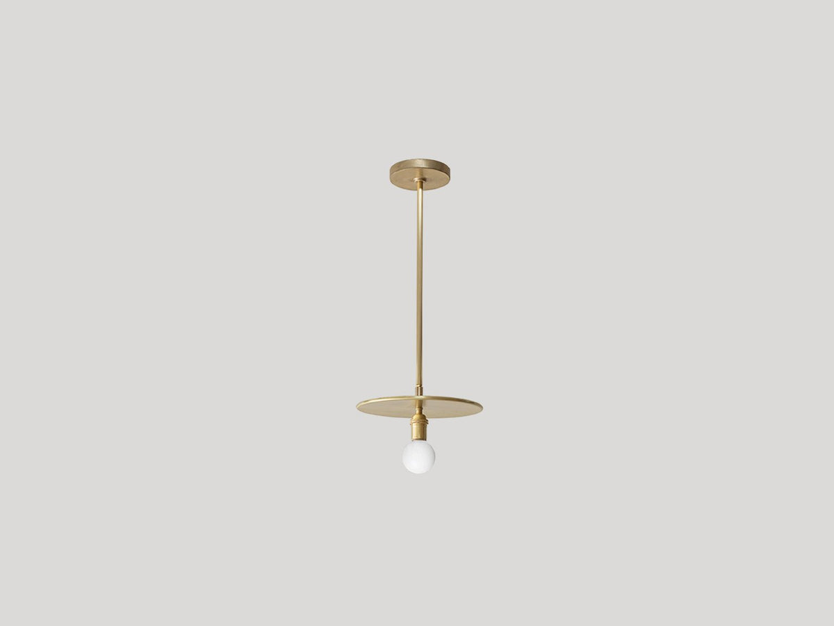 Workstead Industrial Pendant in Hewn Brass
