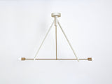 Workstead Lodge Chandelier II in Painted White with Hewn Brass hardware