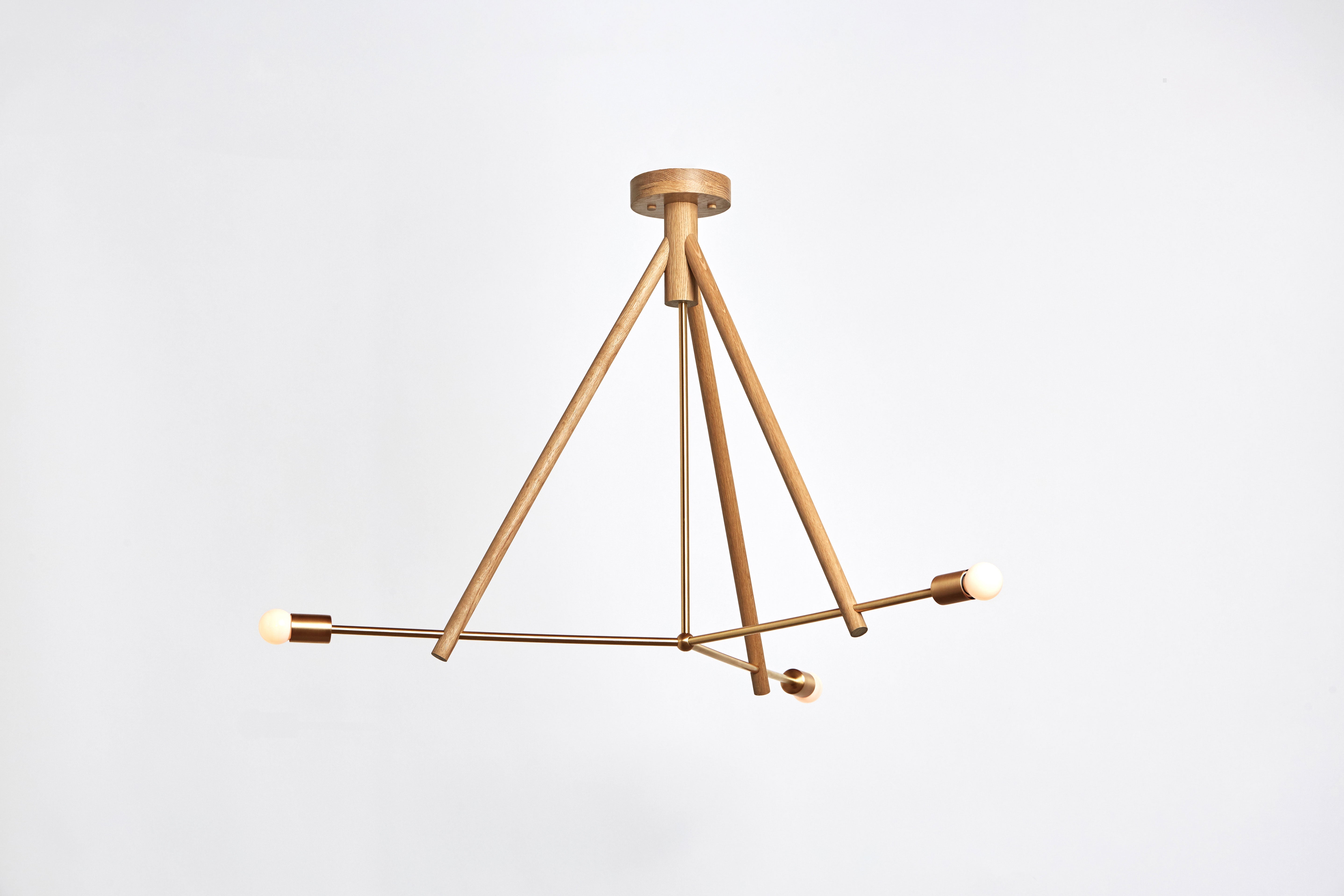 Workstead Lodge Chandelier III in Lost Brass