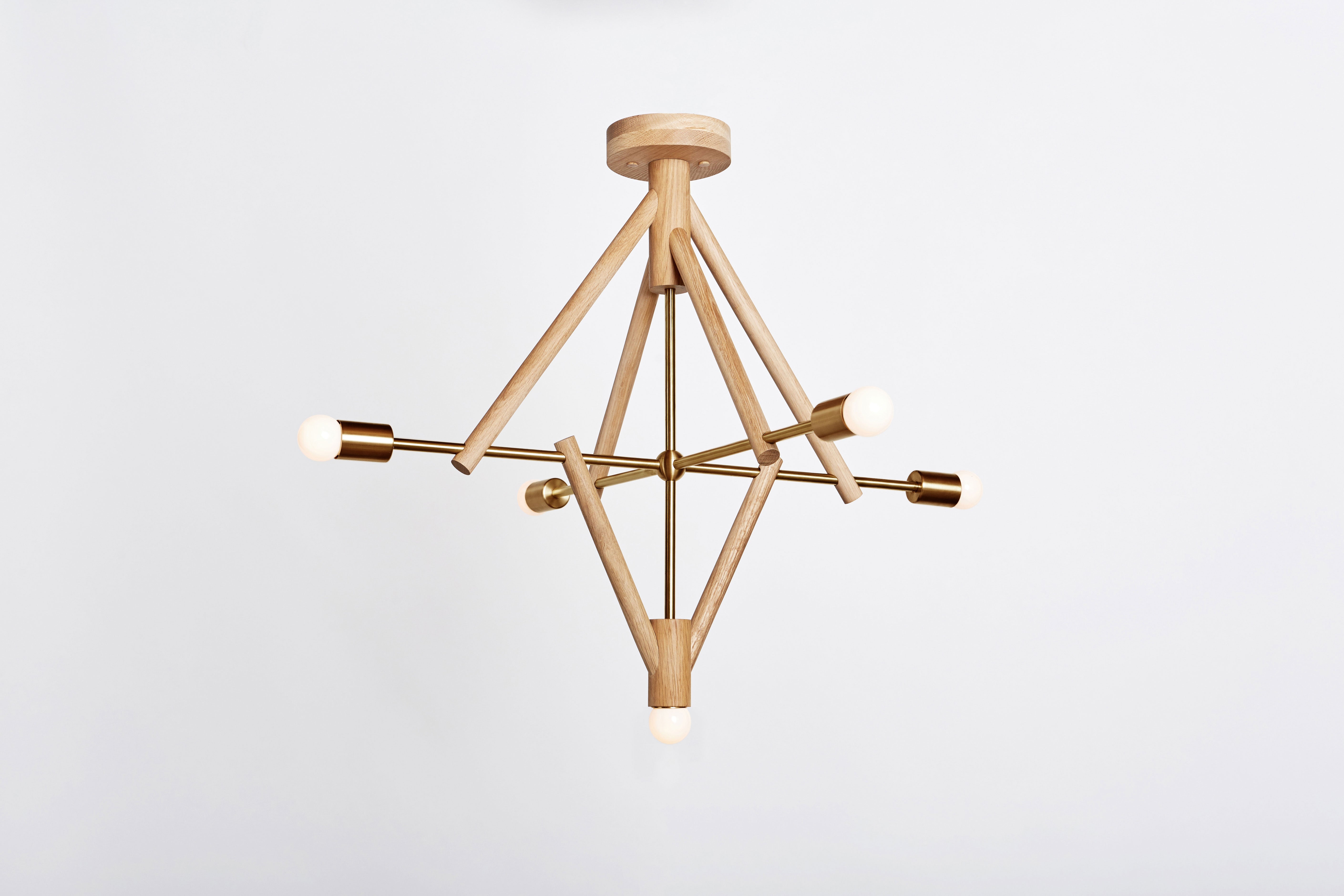 Workstead Lodge Chandelier V in Lost Brass