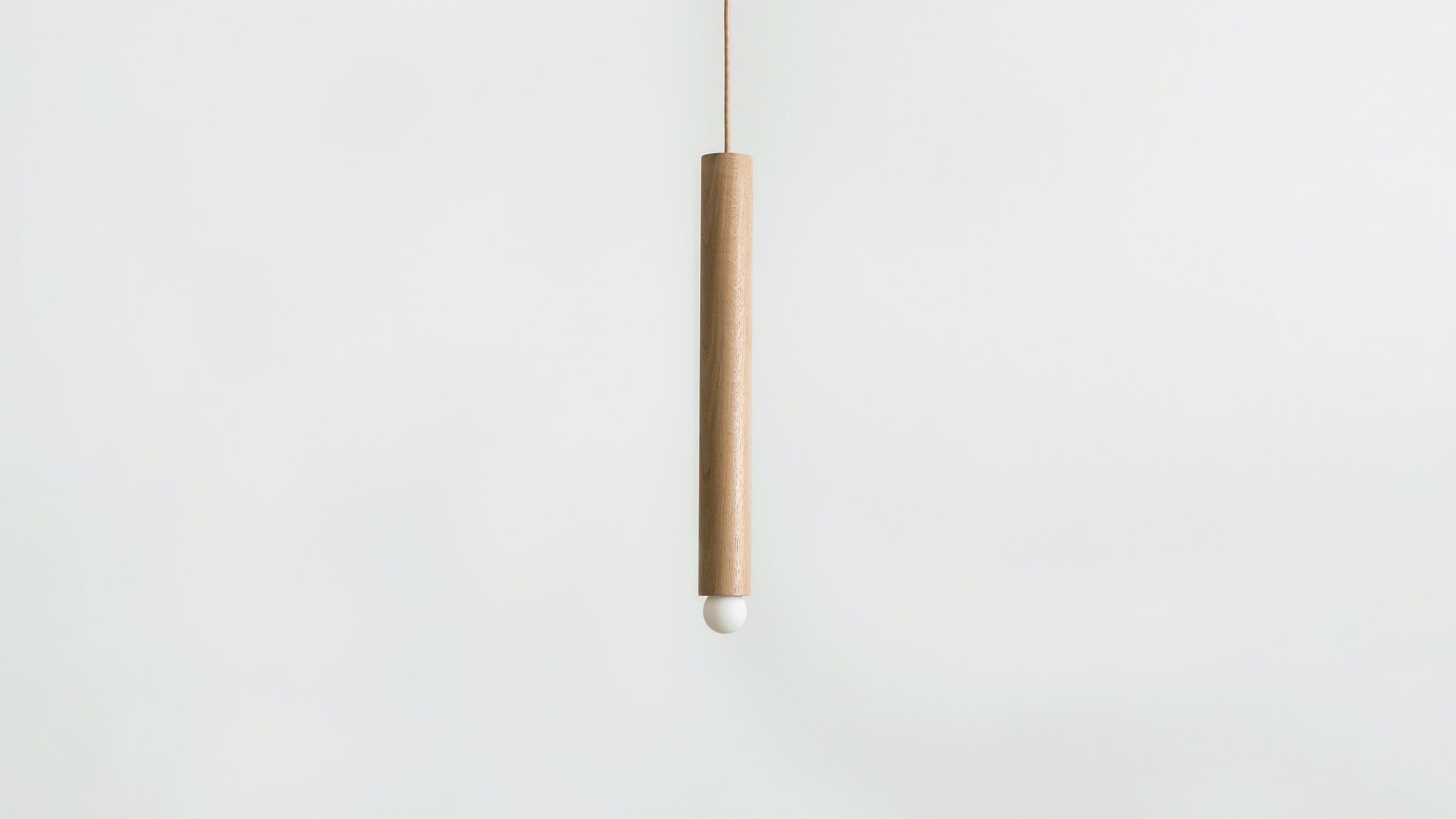 Workstead Lodge Cord Pendant Large in Natural Oak