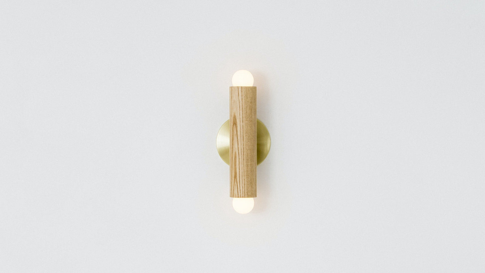 Workstead Lodge Double Sconce in Natural Oak