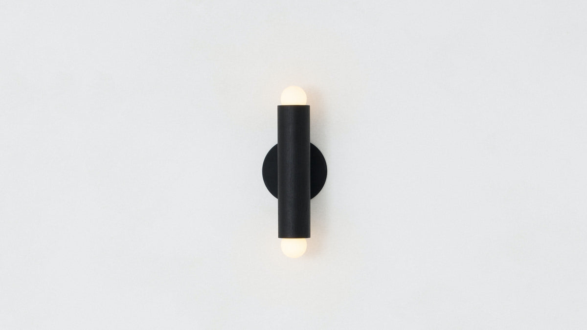 Workstead Lodge Double Sconce in Oxidized Ash
