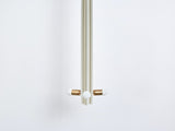 Workstead Lodge Pendant in Painted White with Hewn Brass