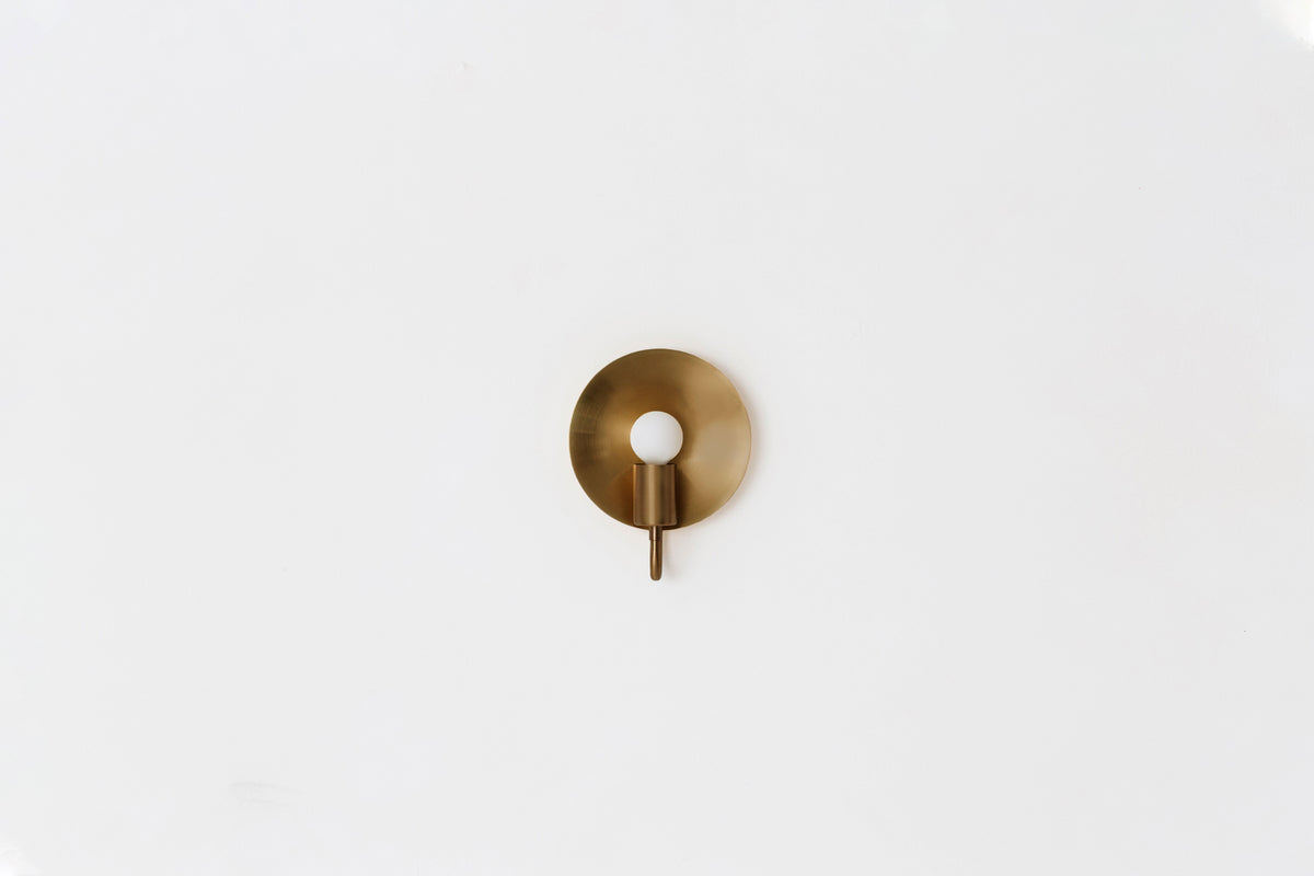 Workstead Orbit ADA Sconce in Lost Brass