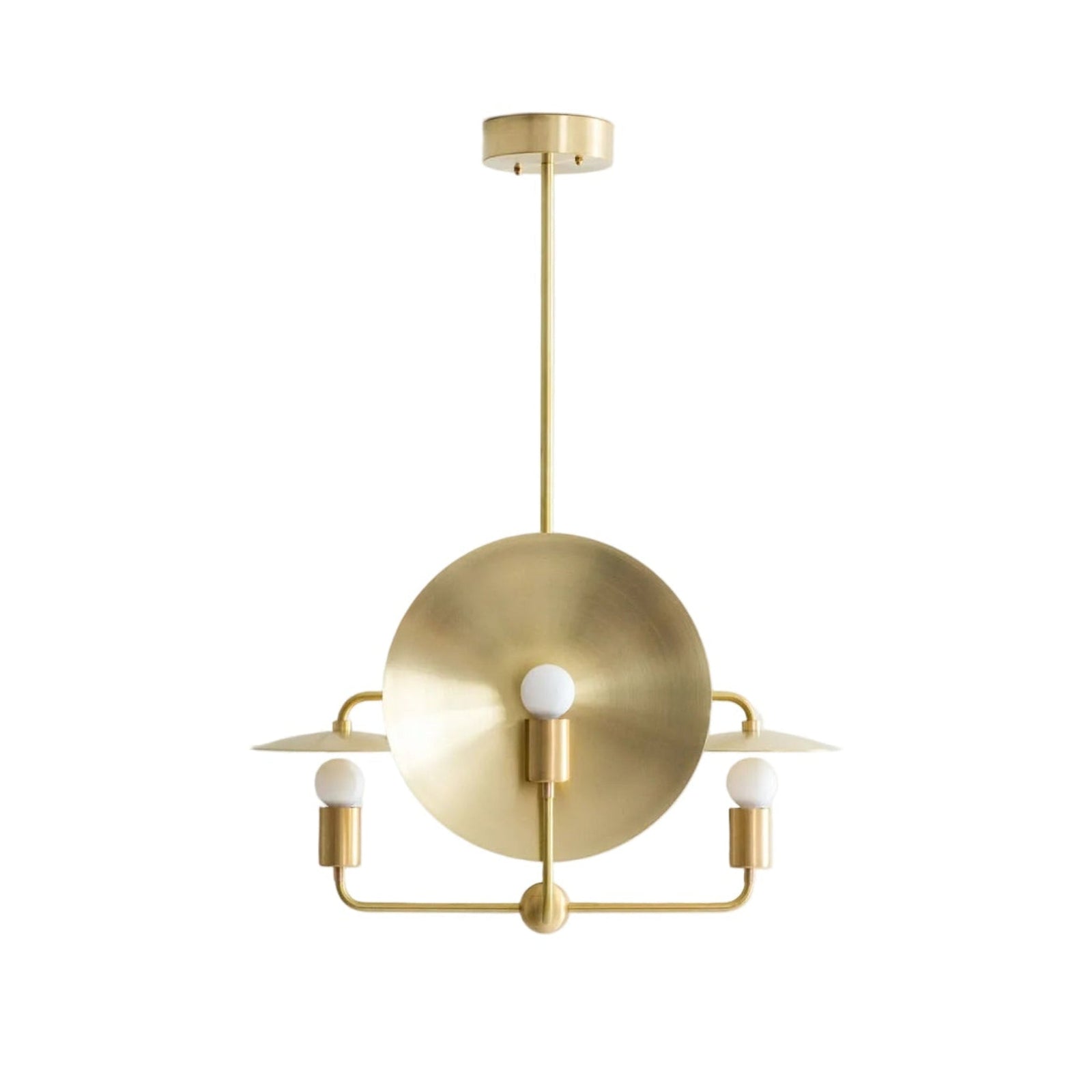 Workstead Orbit Chandelier in Hewn Brass