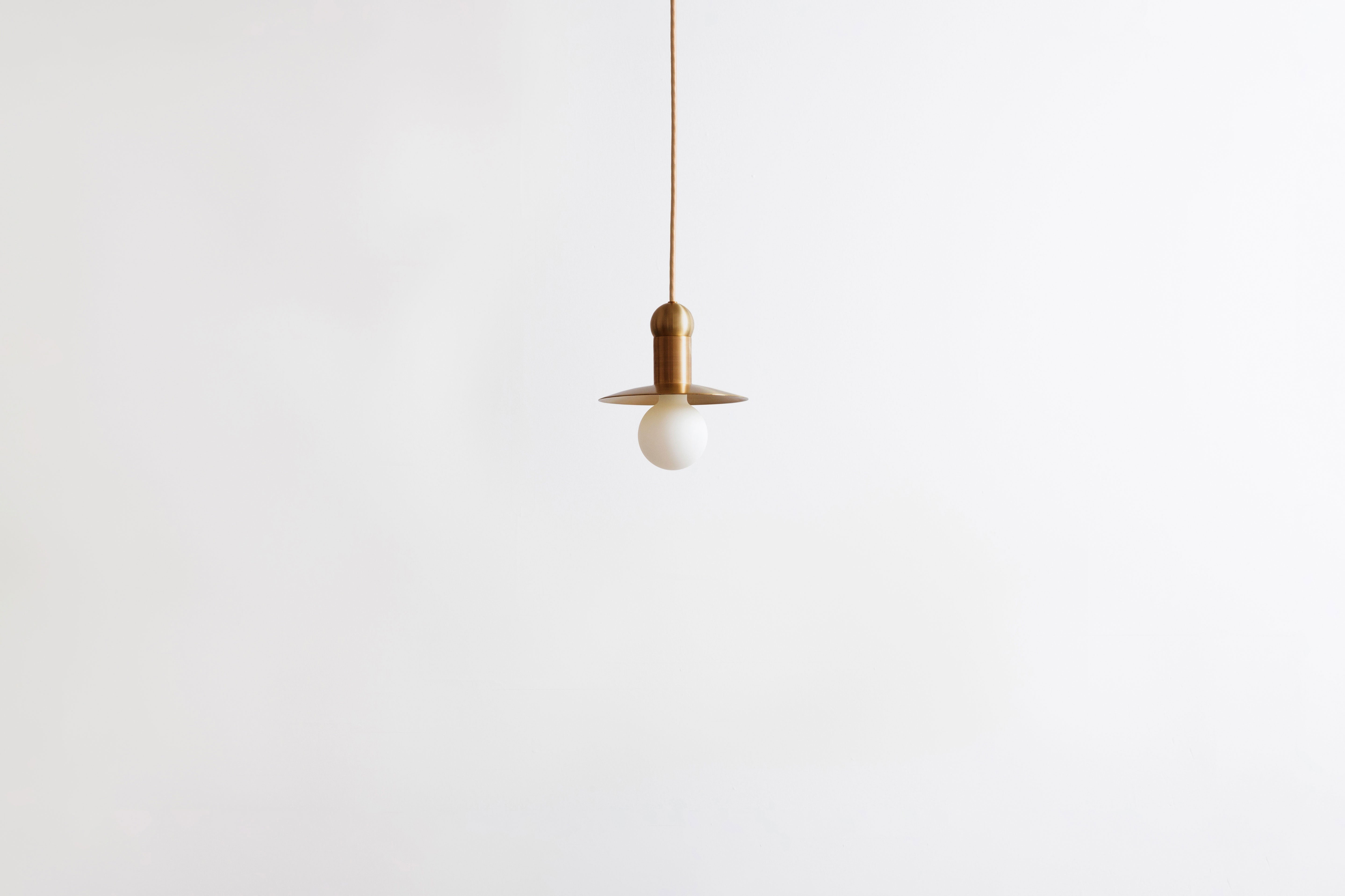 Workstead Orbit Cord Pendant in Lost Brass