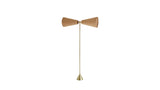Workstead Pendolo Floor Lamp Medium, Hewn Brass with Natural Burlap shade