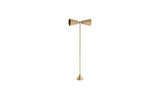 Workstead Pendolo Floor Lamp Small, Hewn Brass with Natural Burlap shade
