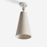 Workstead Pendolo Flush Mount Medium, Brushed Nickel with Natural Linen shade