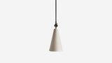 Workstead Pendolo Pendant I Large, Hand Finished Bronze with Natural Linen shade