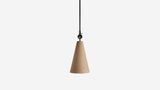 Workstead Pendolo Pendant I Large, Hand Finished Bronze with Natural Burlap shade