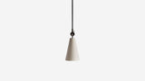 Workstead Pendolo Pendant I Medium, Hand Finished Bronze with Natural Linen shade