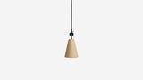 Workstead Pendolo Pendant I Small, Hand Finished Bronze with Natural Burlap shade