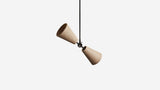 Workstead Pendolo Pendant II Small, Hand Finished Bronze with Natural Burlap shade
