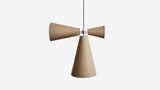Workstead Pendolo Pendant III, Brushed Nickel with Natural Burlap shade