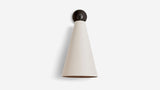 Workstead Pendolo Sconce Large in Hand Finished Bronze with Natural Linen shade