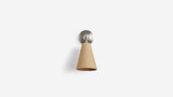 Workstead Pendolo Sconce Small in Brushed Nickel with Natural Burlap shade