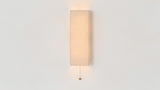 Workstead Shaded Block Sconce, illuminated