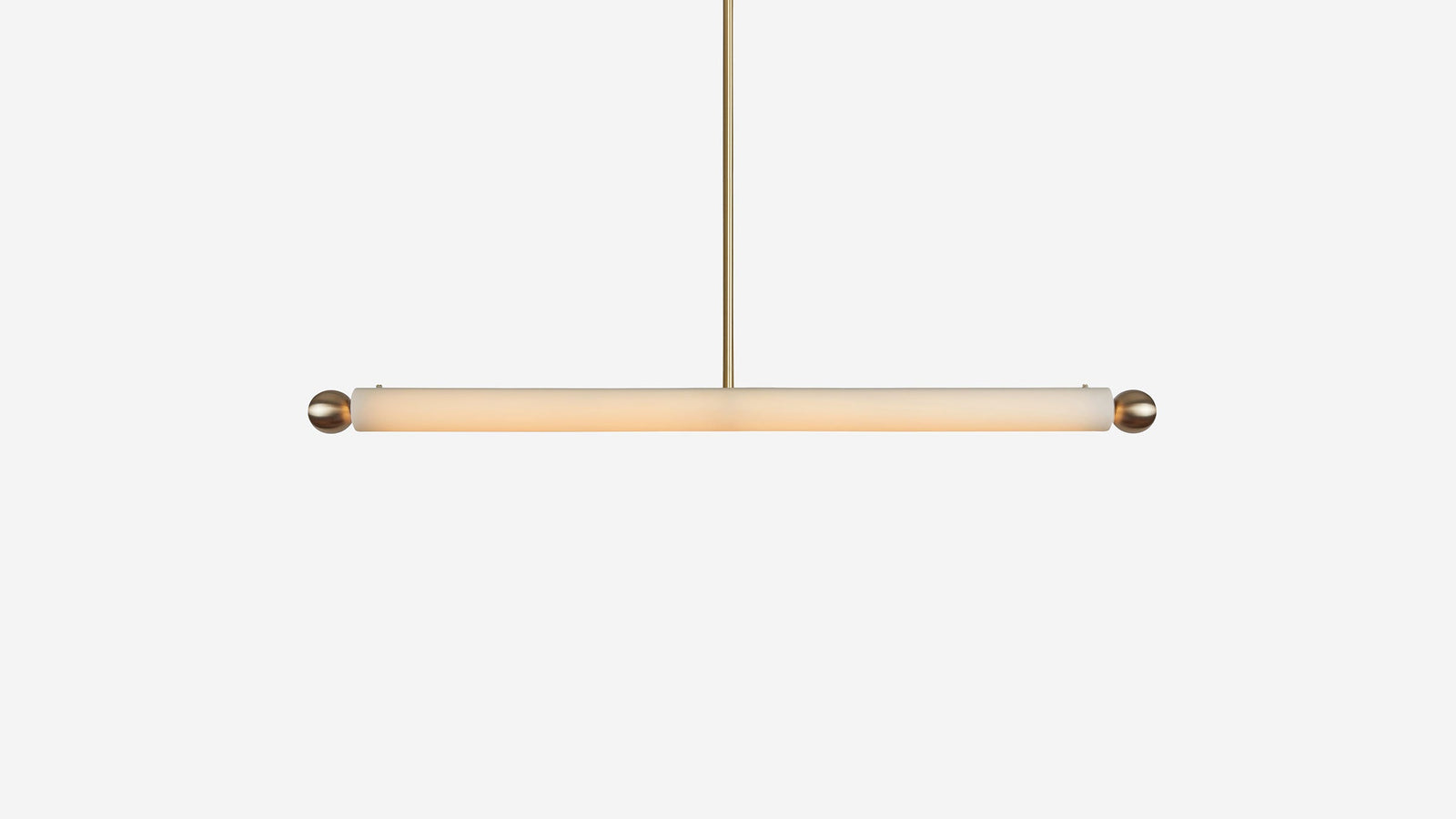 Workstead Tube Pendant Large in Hewn Brass