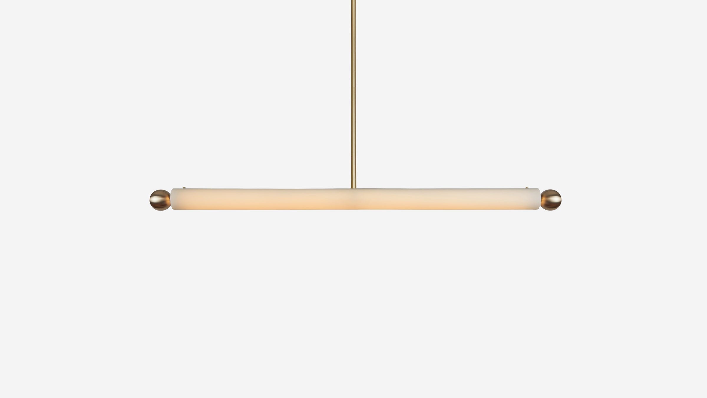Workstead Tube Pendant Large in Hewn Brass