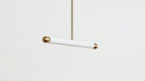 Workstead Tube Pendant Medium in Hewn Brass