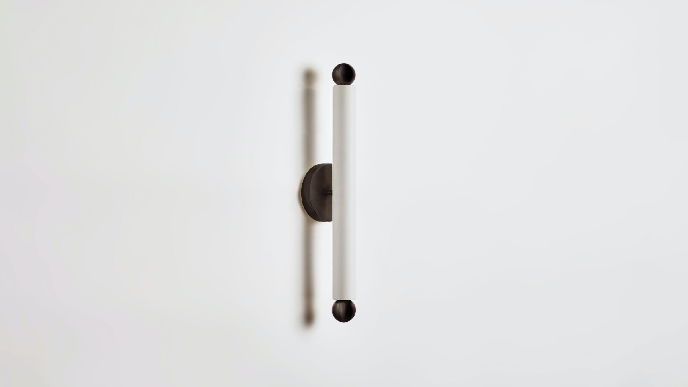 Workstead Tube Sconce Flush Mount Medium in Hand Finished Bronze