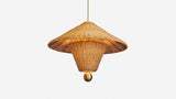 Workstead Woven Pendant illuminated