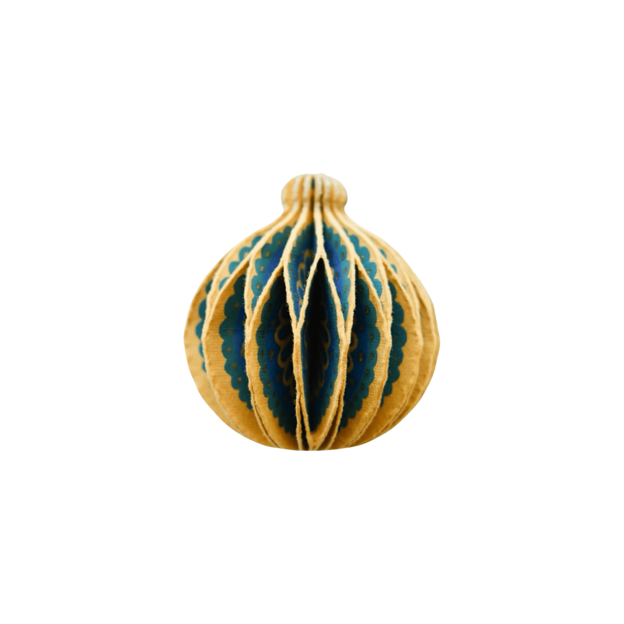 Yellow Bauble Honeycomb Ornament