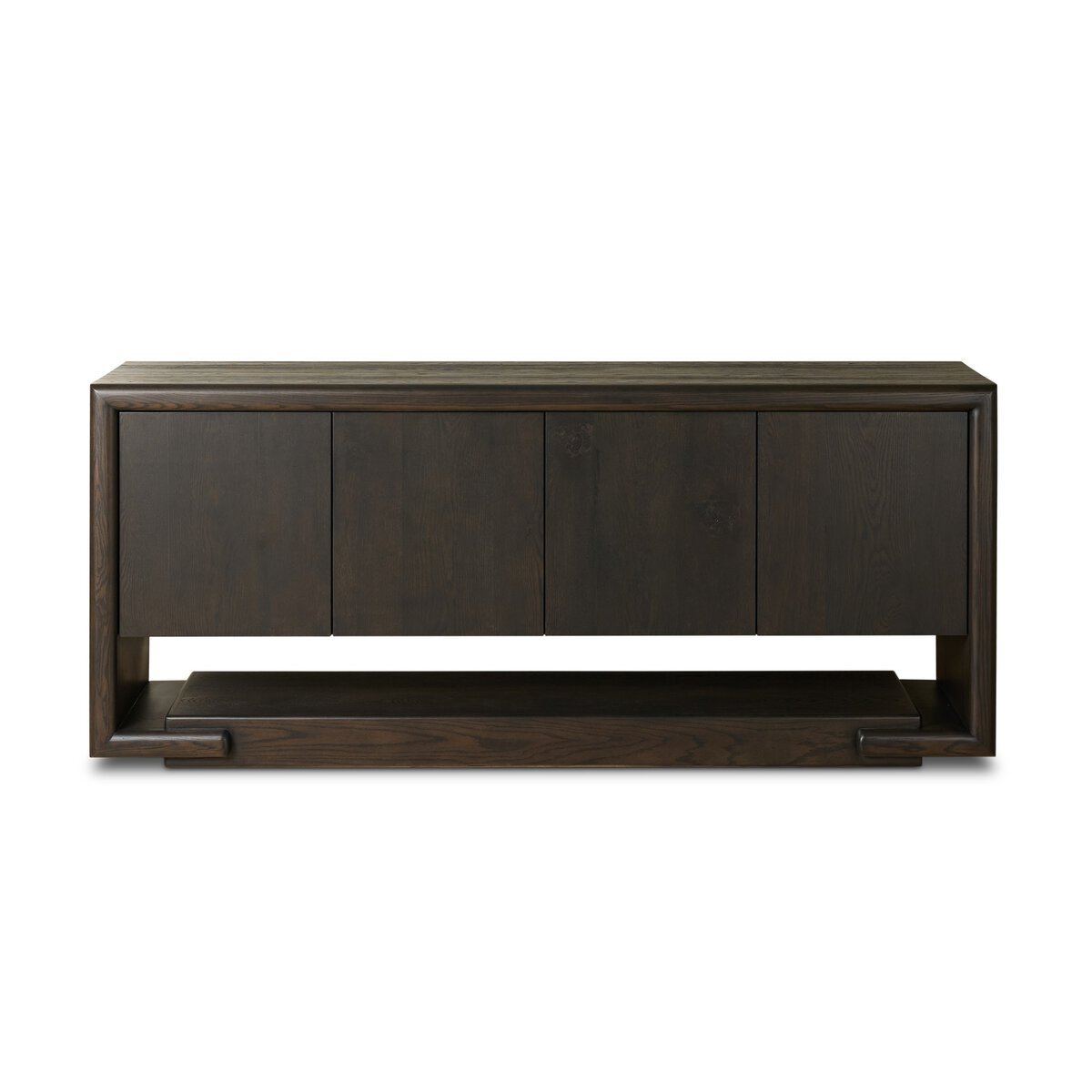 Zaki Sideboard in Smoked Black Veneer – front view