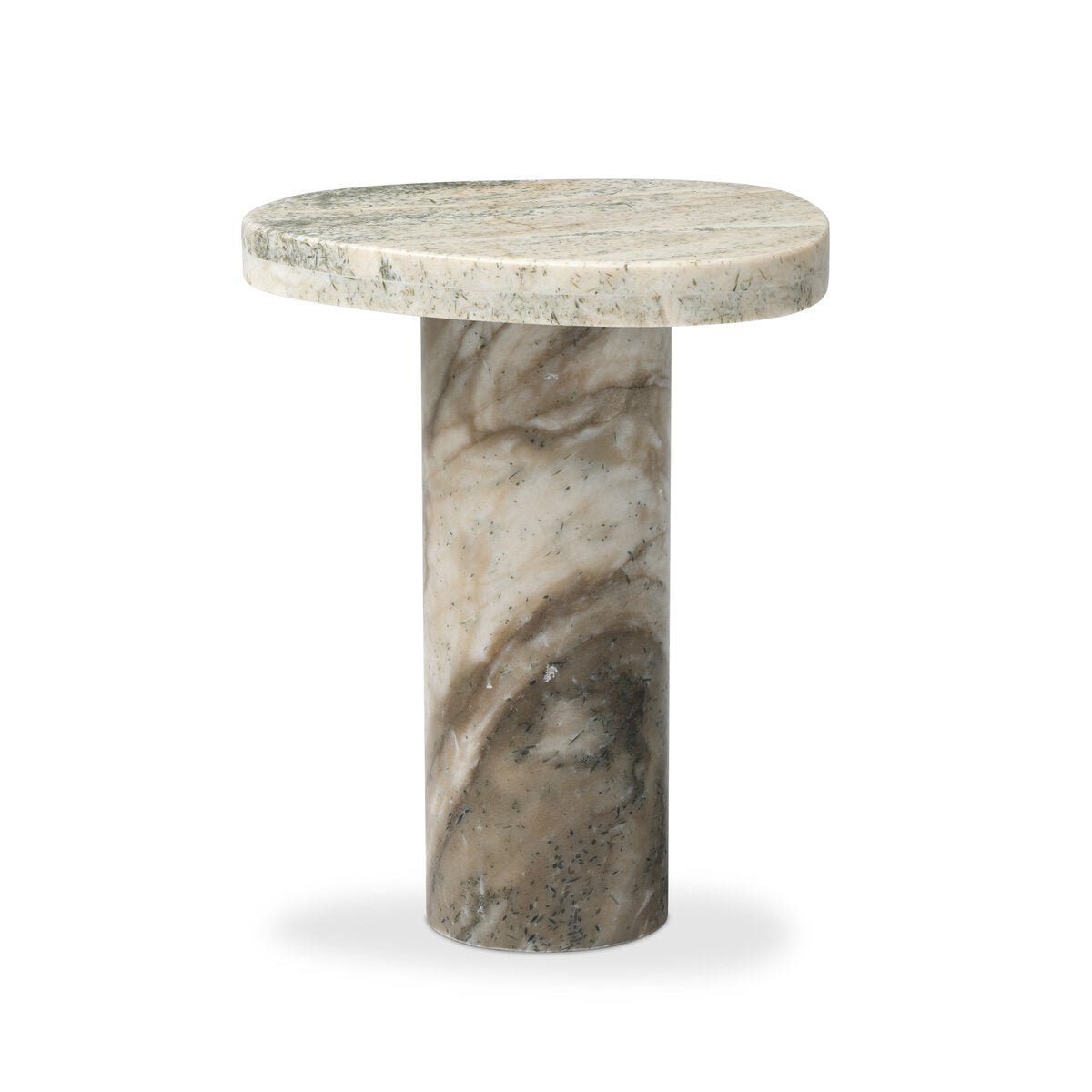 Zion End Table in Sage Onyx – front view